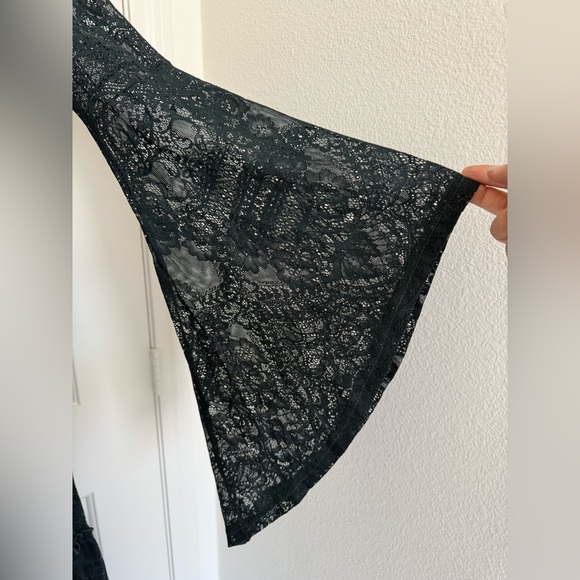 Killstar Hecate Lace Tiered Bell Sleeve Maxi Dress Goth Witchy Boho XLarge - Picture 5 of 11